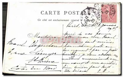 Stara pocztówka Paryż Arc de Triomphe Wydane przez Le Bon Marché — Rewers