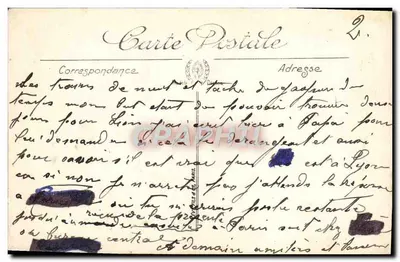 Cartolina d'epoca Bordeaux — Il Ponte di Bordeaux — Verso