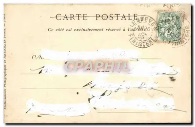 Jeune femme jouant de la harpe — scène de rue — Collection COUESNON & Cie, 94, Rue d'Angoulême, Paris — Reverso