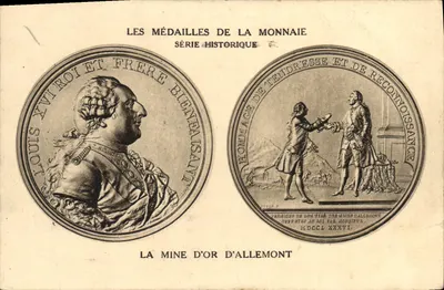 As Medalhas da Moeda — Série Histórica — A Mineração de Ouro de Allemont