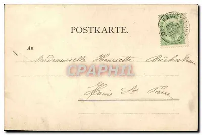 Kobieta w sukni wieczorowej i piesek na schodach — K. Gampenrieder — Künstler-Postkarte Nr. 1630 — Monachium, Kunstverlag A. Ackermann — Rewers