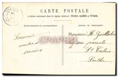Noite de casamento — cena de casal abraçado — editor não identificado — Verso
