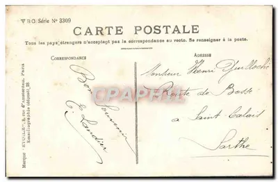 Meisje zittend op een bank — met graan en rozen — serie VBG 3309 — Achterkant