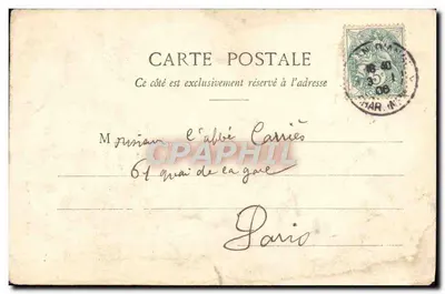 Bilhete postal antigo Fantasia Anjo Presentes do Anjo de Natal — Verso