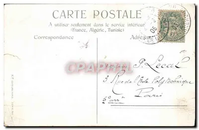 Violette dans un vase — illustration avec poème — K.F. ÉDITEUR PARIS, SÉRIE 705 — Verso