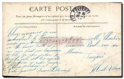 Stara pocztówka Rouen Église Saint Ouen — Rewers