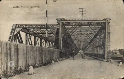 Bilhete postal antigo Venlo Voet en Spoorburg