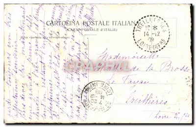 Curno - panorama z południa — włoska kartka pocztowa wydana przez Cartolina Postale Italiana — Rewers