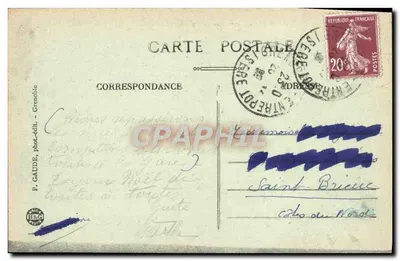 Intorno a GRENOBLE — La Tour Sans Venin — P. GAUDE, fot.-edit. - Grenoble — Verso
