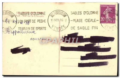 Port rybacki w Sables-d'Olonne — widok na drogę — wydawca Richard — Rewers