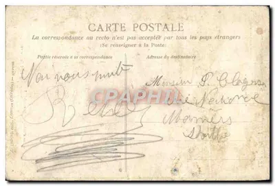 Le Gars de Falaise — scène humoristique avec un garde et un homme tenant une lanterne — éditeur A. D. 299 — Verso