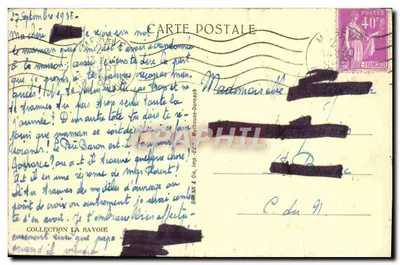Chamonix — Mont-Blanc — La Grande Bosse vue de la Cabane Vallot — éditeur: BRAUN & Cie, Imp.-Édit. — Verso
