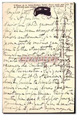 Monseigneur De Forbin Janson — Biskup Nancy, Założyciel Dzieła Świętego Dziecka — Kolekcja Dzieła Świętego Dziecka, 44 rue du Cherche-Midi, Paryż (6e) — Rewers