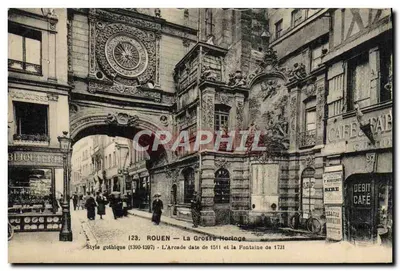 Rouen — La Grosse Horloge et la Fontaine — n°123