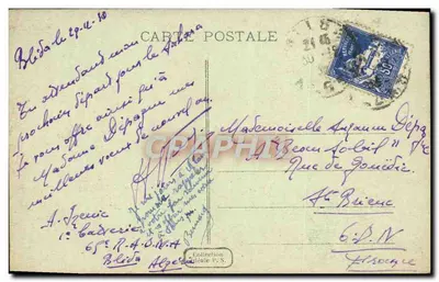 A Oração no Deserto — cena desértica com um homem e um camelo — editor desconhecido, n° 494 — Verso
