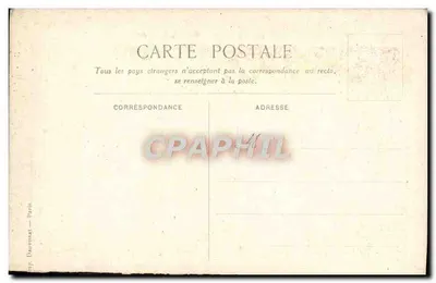 Tahitowski krajobraz — Według akwareli M. G. Carré — Messageries Maritimes — Rewers