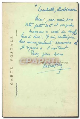 Katedra w Kantonie (Chiny) — widok budynku gotyckiego z dwiema wieżami — wydawca nieznany — Rewers
