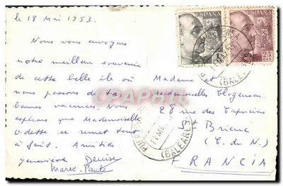 Palma de Mallorca — Klasztor San Francisco — wydawca nieznany, numer seryjny nie widoczny — Rewers