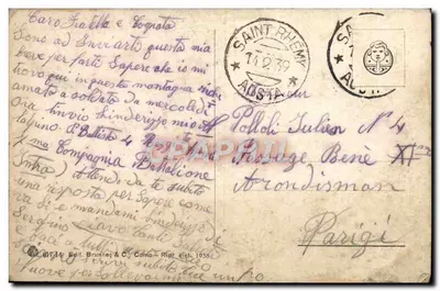 Walia d'Aosta – Gran S. Bernardo m. 2472 – Albergo Italia i jezioro widziane z Ospizio — Rewers