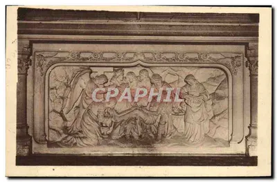 Capela N.-S. da Piedade em Longny-au-Perche — escultura em pedra — Foto-edição Périgny