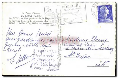 Les Sables-d'Olonne — Ogólny widok plaży i nowego bulwaru — Éditions Photographiques Lansol — Rewers