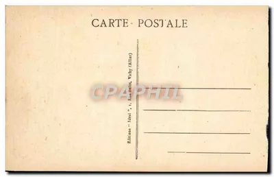 Bilhete postal antigo Vichy Le Pont sur l'Allier et Bellerive — Verso