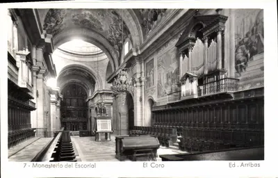 Mosteiro do Escorial — O Coro — Ed. Arribas, n°7