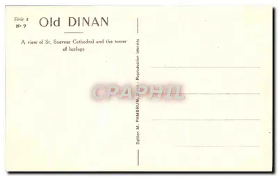 Dinan - Torre da Relógio e Canto da Igreja de São Salvador — Verso