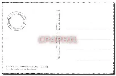 As Grutas de Arcy-sur-Cure (Yonne) — A sala da carniceria — Coleção A. Jonblin — Verso