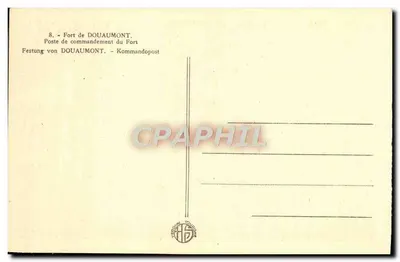 Fort de Douaumont — Posto de comando — editor Véronin & Cie — Verso