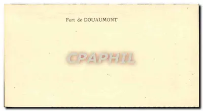 Stara pocztówka Fort de Douaumont Militaria — Rewers