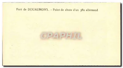 Fort Douaumont — miejsce upadku 380 niemieckiego — Rewers