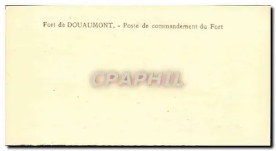 Fort de Douaumont — Posto de Comando do Forte — Verso
