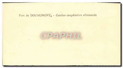 Fuerte de Douaumont — Cantina cooperativa alemana — editor desconocido — Reverso