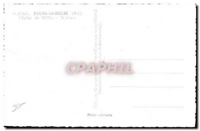 Bourg-en-Bresse (Ain) — A Igreja de Brou — Exterior — A Cigogne — Verso