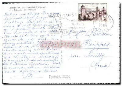 Abbaye de Haute-Côme (Savoie) — Entrée de l'abbaye — Photographie de Cinq — Rewers