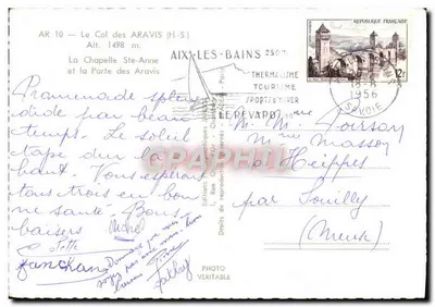 Kaplica św. Anny — Col des Aravis — Wydawnictwo Fotograficzne J. ABEAUX — Rewers