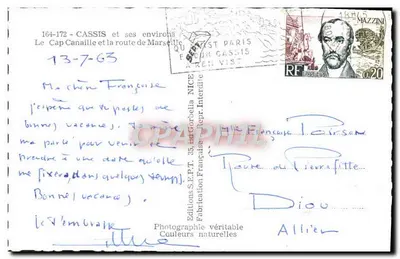 Cassis — O Cabo Canaille e a estrada de Marselha — Edições S.E.P.T. Marselha — Verso