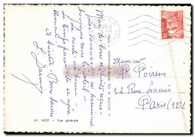 Algemene uitzicht van Nizza — L. Gilletta et Cie, uitgever, n°41 — Achterkant