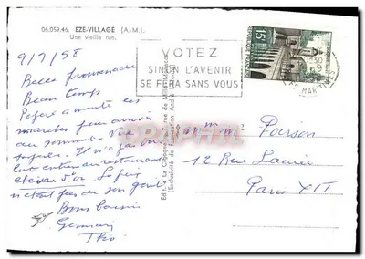 La Cigogne — Uma velha rua — Édit. & La Cigogne de William Macoco — Verso