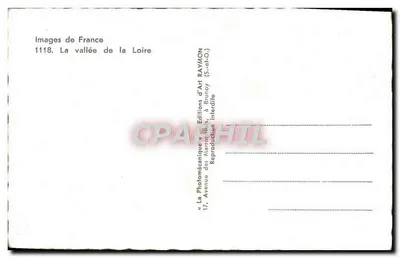 Zamek Doliny Loary — Ilustrowana kartka pocztowa — Wydawnictwo Art Raymond — Rewers
