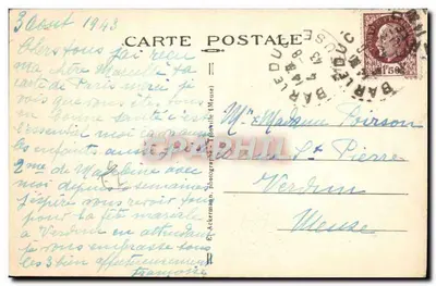 Tronville — Przecinek dróg Bar i Guerpont — Éd. Ackermaan — Rewers