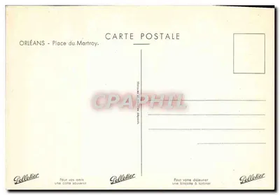 Orléans - Plac Martroy — figura jeździecka — wydawca Pelletier — Rewers