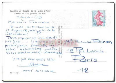 Cassis — Ogólny widok portu — Les Éditions A.R.I.S. — Rewers
