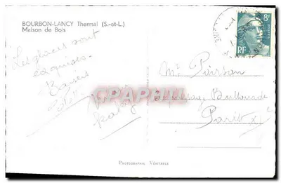 Cîmy — wygląd ulicy z kamienicami i domem z belami — Cîmy — Rewers
