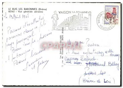 Le Buis-les-Baronnies — Vista geral aérea — Les Éditions de l'Économiste, Bron — Verso