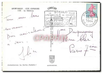 Castelo de Saint-Malo — Cidade de Corsários — Mexichrome — Verso