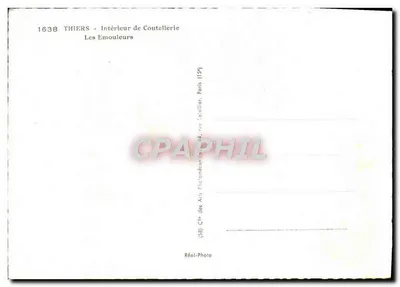 Thiers - Interior de Fábrica de Facas - Os Emouleurs — Verso