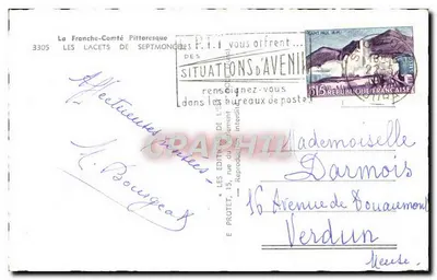 Os Curvas de Septmoncelles — A Franche-Comté pitoresca — Edições P.I.I. — Verso