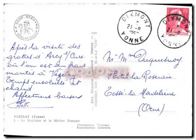 Vézelay — La Basilique et la Maison Romane — Éditeur CIM — Verso
